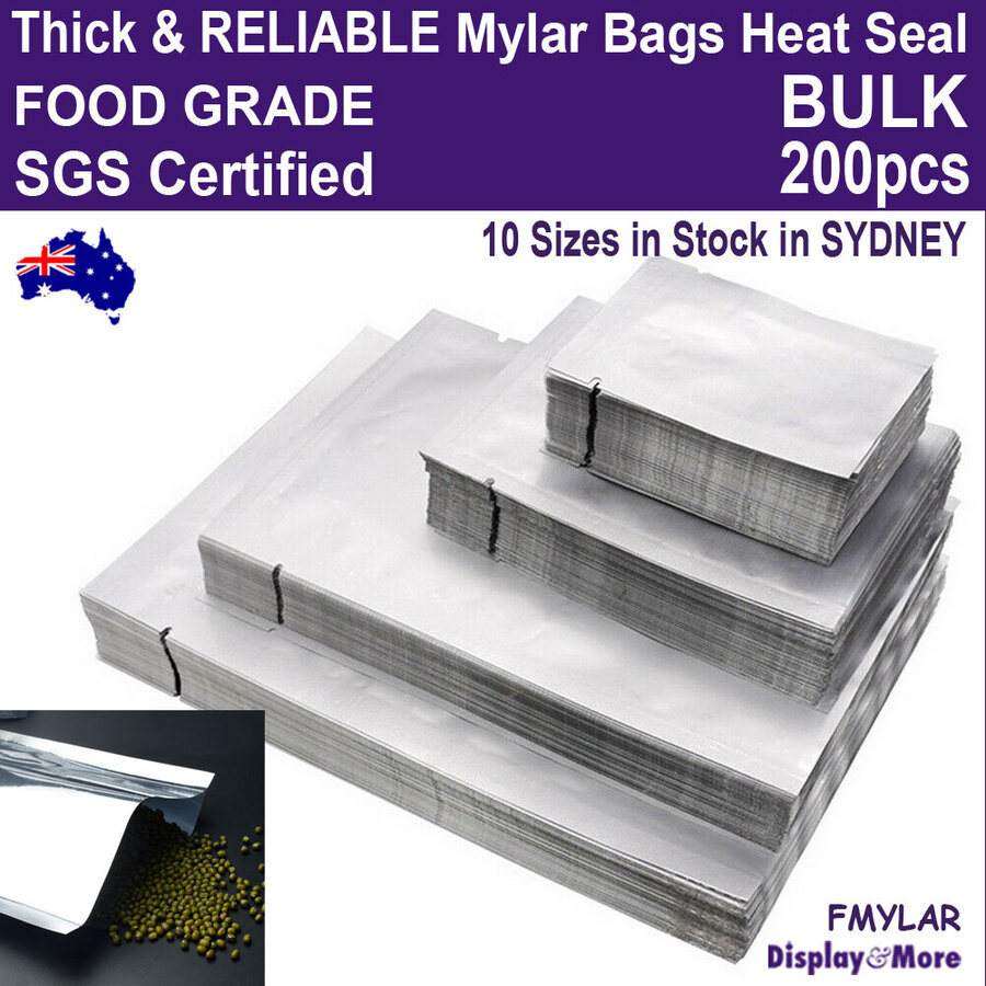 100PCS Foil Bags Aluminium Sachet Pouch With Heat Seal Food Grade Bags  Vacuum Sealer Pouches Storage Bag Heat Seal Aluminium Foil Bags Food Grade Heat  Sealing Bag Kitchen Supplies