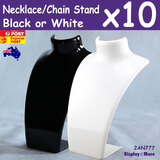 NECKLACE Holder Display Stand | 10pcs | Black or White