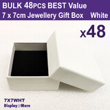 Economy JEWELLERY Gift Box | 7 x 7cm 48pcs | Plain WHITE