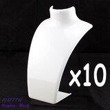 Acrylic Necklace Earring Stand | 10pcs | White