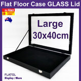 Jewellery Display Case FLAT | LARGE 30 x 40cm | GLASS Lid