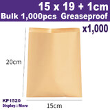 TAKEAWAY Food Bag GREASEPROOF | 1,000pcs | 15 x 19 + 1cm