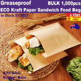 TAKEAWAY Food Bag GREASEPROOF Kraft Paper | 1,000pcs