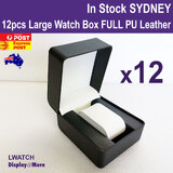 WATCH Box Bracelet BANGLE Case Large | 12pcs | FULL PU Leather