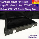 Necklace Chain Display Case | 40x30cm LARGE | Clear Perspex Lid